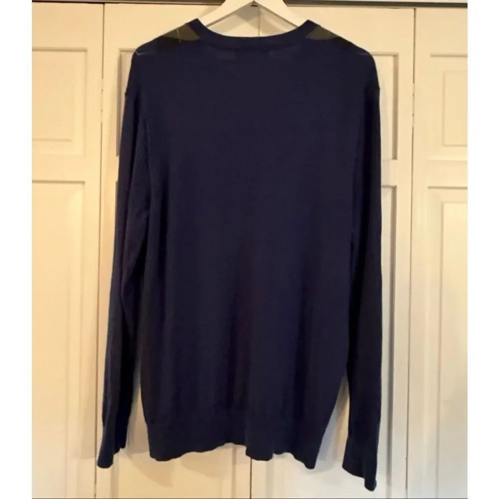 Banana Republic 100% merino wool argyle sweater XL